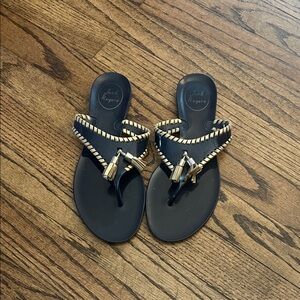 Jack Rogers Women's Navy and Gold Sandals